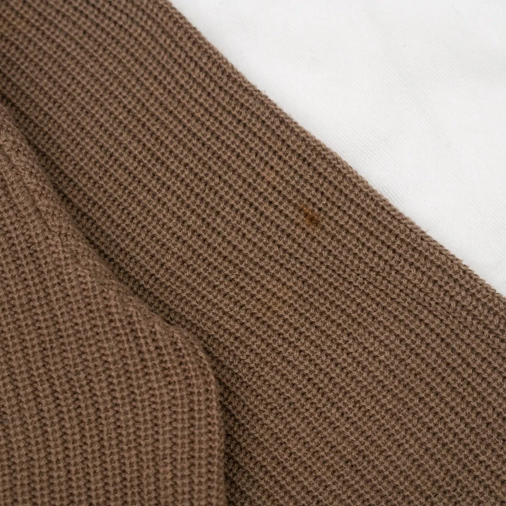 Vintage‎ Eddie Bauer Sweater Mens Large Brown 1980s Button Up 1/4